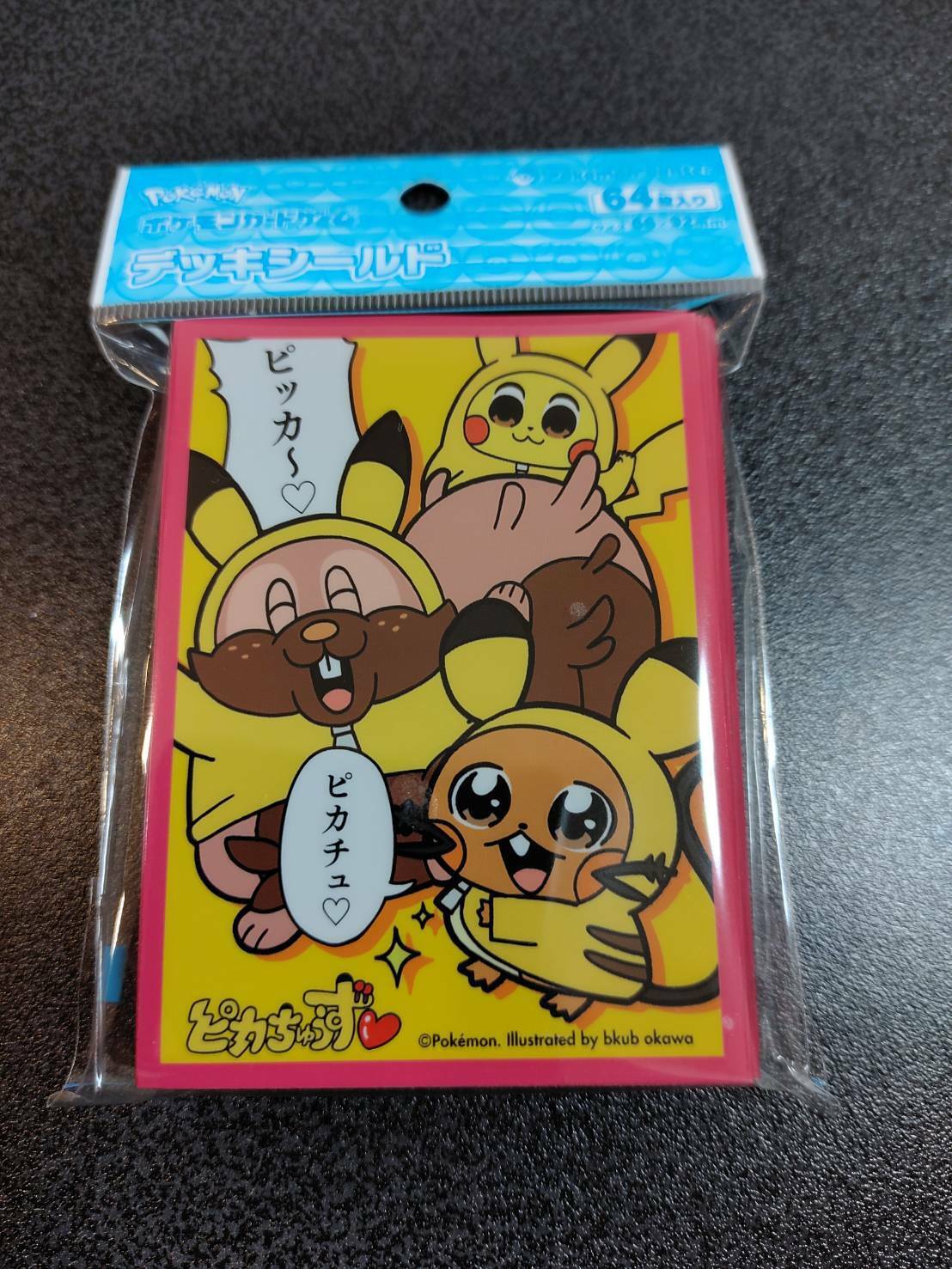 bkub okawa pokemon card Pikachu's  Deck Shield Protector 64pcs　 Japanese