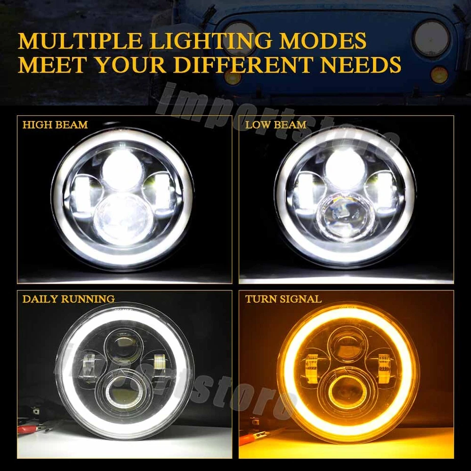 Par de faros LED + luz intermitente Fit Ford Mustang 1965-1973 Foto 4 de 4