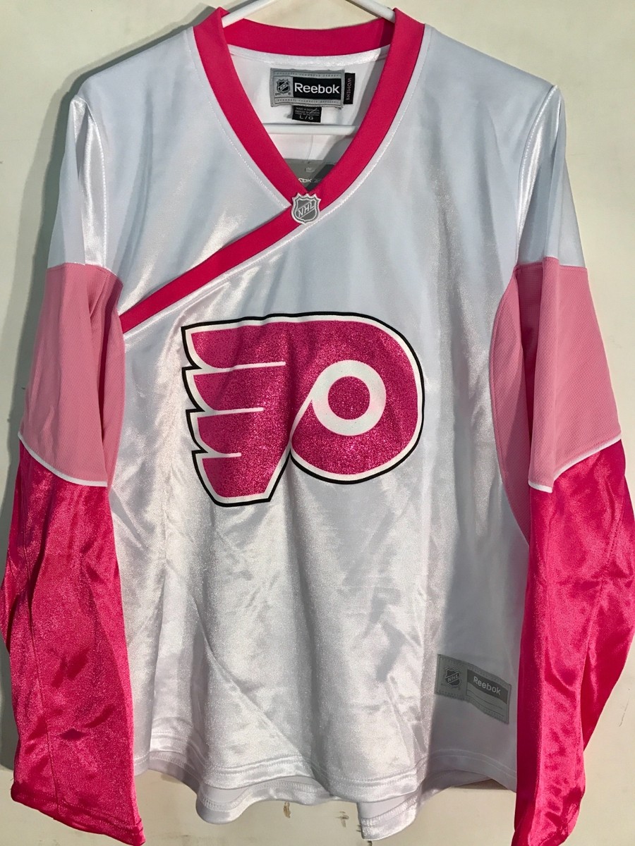 Reebok Women's NHL Jersey PHILADELPHIA Flyers Team Pink Fashion sz