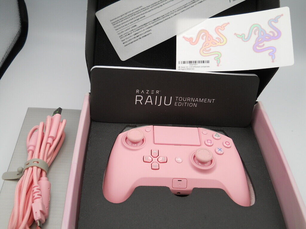 Razer Raiju Tournament Edition Quartz Pink PS4 Official License Controller  Good+