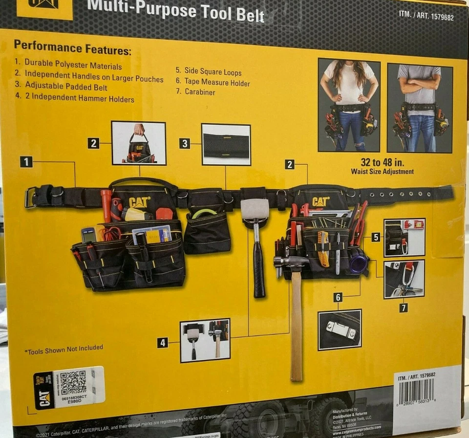 NEW - CAT CATERPILLAR Tool Belt Muti-Purpose - 32 To 48 inches  - Image 2 of 3