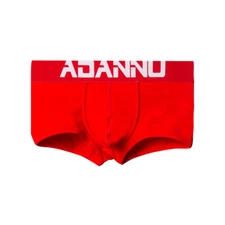 Cool ADANNU Men's U Convex Mid Rise Boxer Briefs Underwear Sports Cotton Shorts
