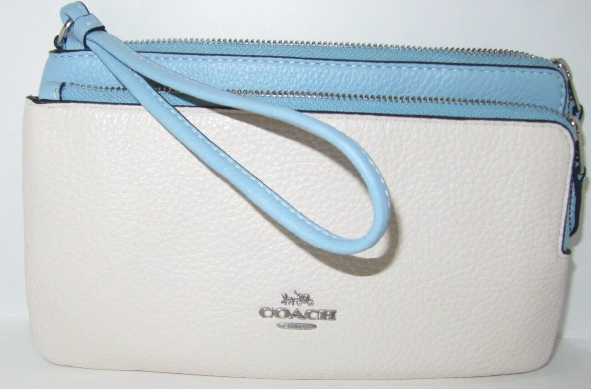 COACH Double Zip Crossbody Bag in Blue