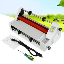 A3 Machine à laminateur, V350 13inch Machine de laminage à froid chaud quatre rouleaux