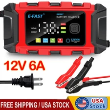 Smart Car Battery Charger Automatic Lifepo4 Repair Maintainer Trickle 12V 6A