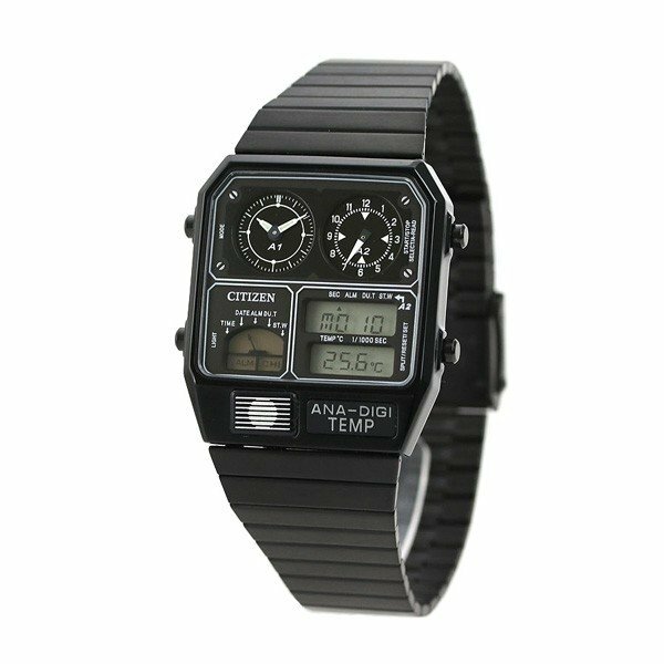 CITIZEN ANA-DIGI TEMP ブラック CITIZEN ANA DIGI TEMP WATCH gray skelton Japan TICTAC