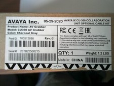 Avaya 700513898 IX CU360 COLLABORATION OPTIONAL CBL KIT AV GRABBER W/ CABELS NOB
