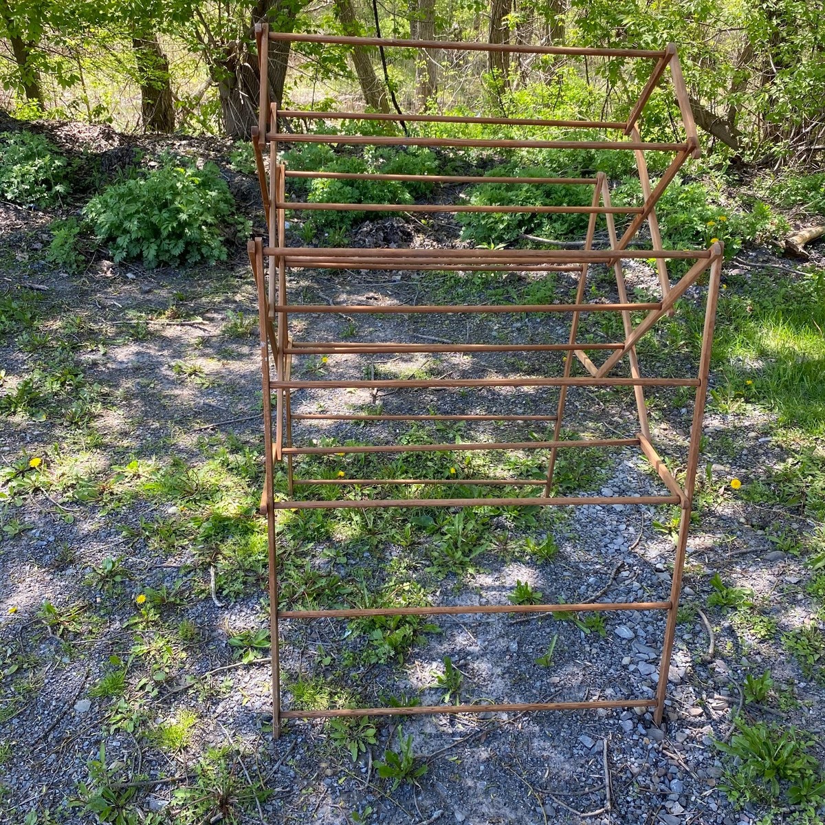 Antique Rid-Jig Space Saver JR Clark Co Wooden Drying Rack