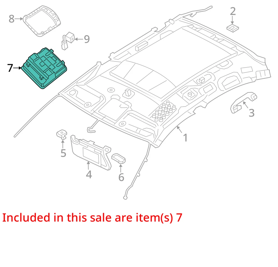 13 14 15 ALTIMA OVERHEAD CONSOLE W/O SUNROOF OEM 3917-4 — 第 3/4 张图片