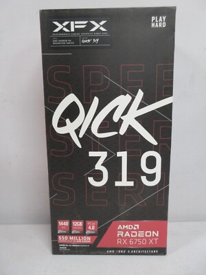 XFX Speedster QICK319 Radeon RX 6750XT CORE Gaming Graphics Card with 12GB GDDR6