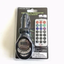 Wireless Gear Wireless FM Transmitter w Remote for Phones, MP3, CD, DVD