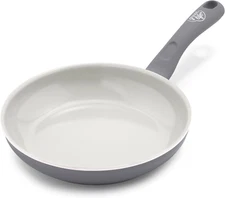 Greenlife Soft Grip Healthy Ceramic Nonstick 8" Frying Pan, PFAS & Pfoa-Free, Di