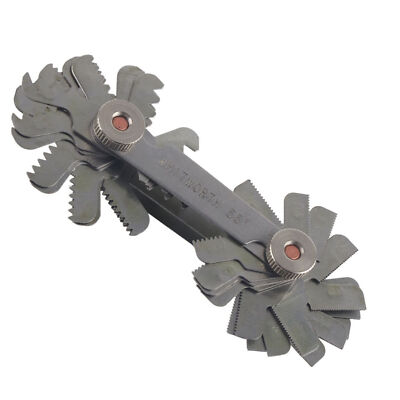 52Pcs Stainless Thread Plug Gage 60°55°Screw Pitch Measuring Tool Metric&Imper