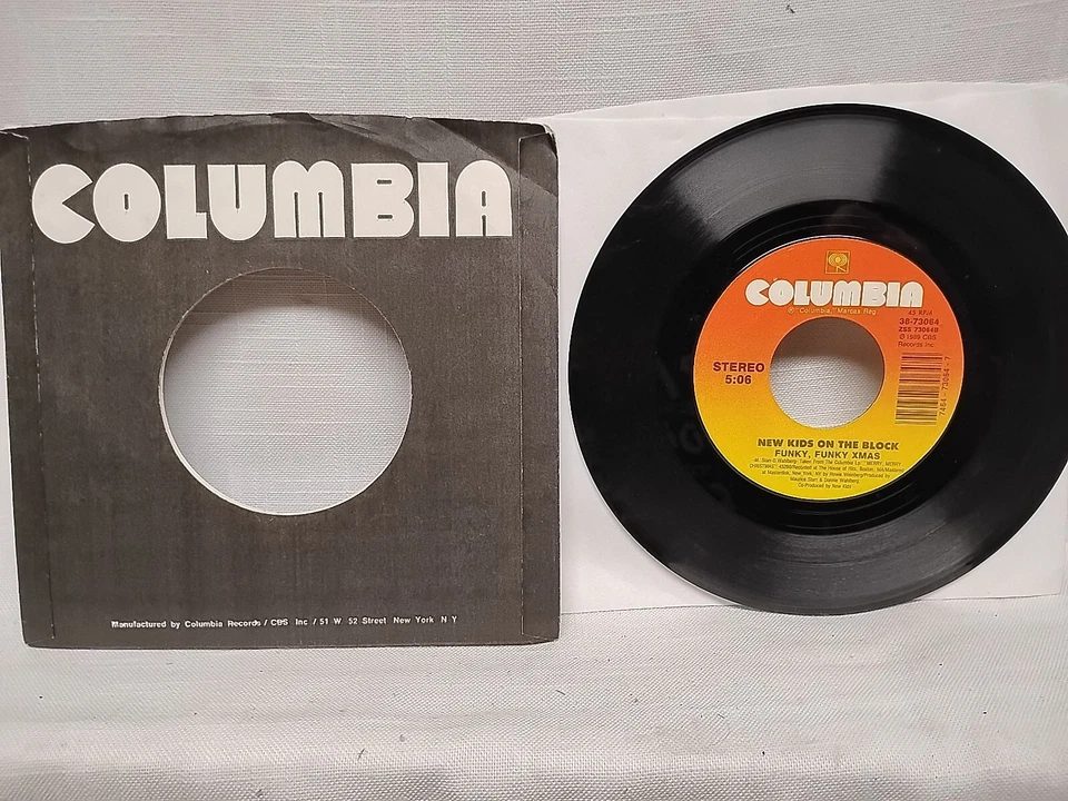 New Kids On The Block This One's For The Children / Funky Christmas 45 RPM 1989 Foto 3 de 3