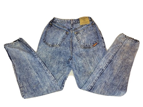Vtg 80s 90s Jordache High Rise Mom Jeans Womens 13/14 Acid Wash Zip Hong Kong - Picture 7 of 9