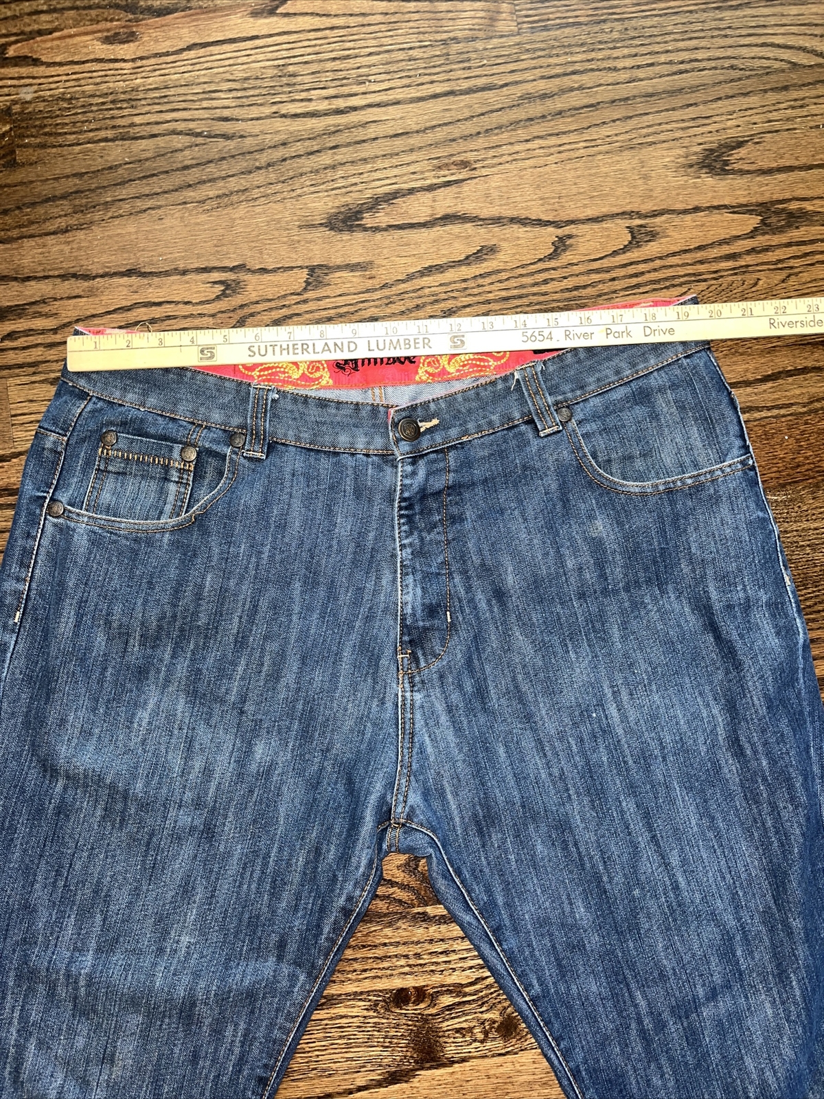 Attitude Mens Blue Brooklyn Fit Straight Leg Jeans Denim 39 X 29 - View 5
