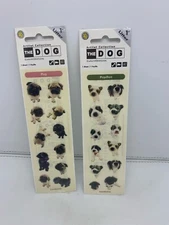Vintage Set of 2 The Dog Artlist Collection Stickers NEW UNUSED