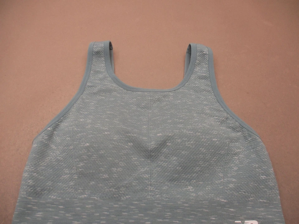 Sujetador deportivo New Balance talla L para mujer forrado gris inalámbrico ajustado yoga 7Q Foto 2 de 4