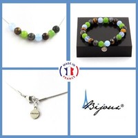 Steine Und Mineralien. Schmuckset Armband Halskette Perlen Aquamarin + Tigerauge
