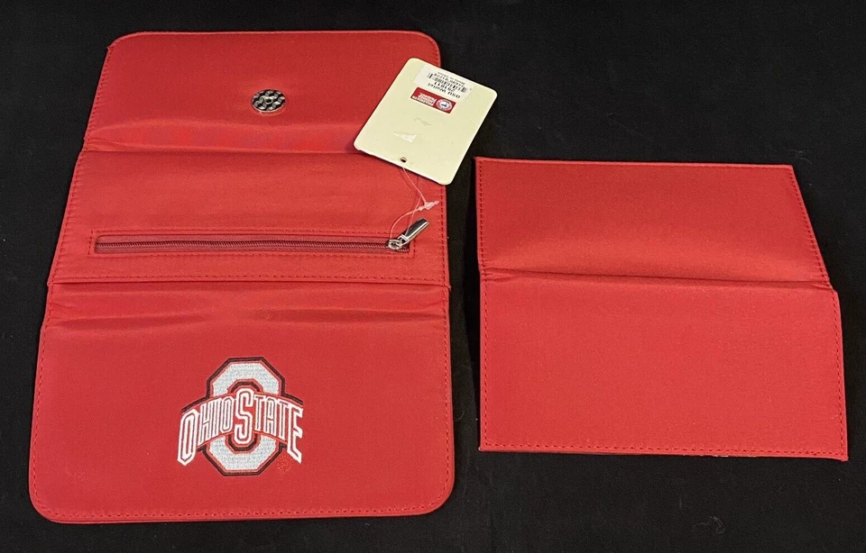 Ohio State Buckeyes Women's Tri-Fold Wallet & Checkbook Sandol Embroidered Logo - Image 2 of 4