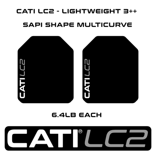 CATI LC2 10X12 LEVEL RF2 3+ LW SAPI SHAPE AR500 ARMOR PLATES PAIR | eBay