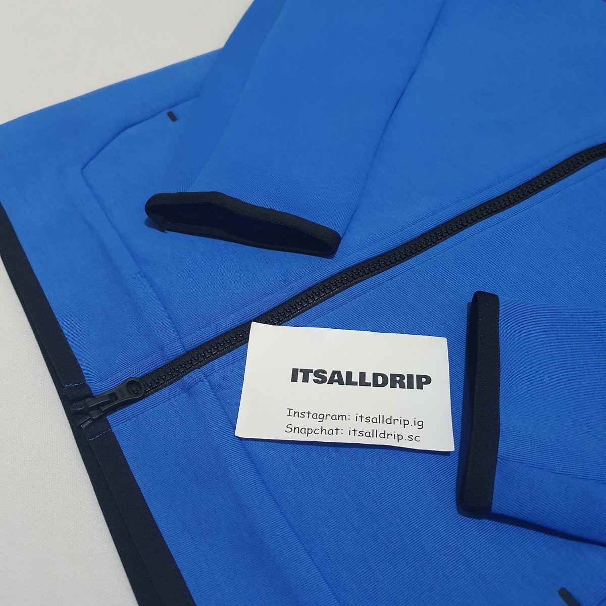 nike tech fleece signal blue tracksuit