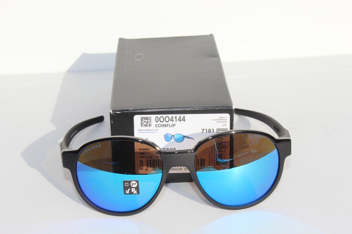 OAKLEY Coinflip Sunglasses Matte Black/Prizm Sapphire Blue NEW