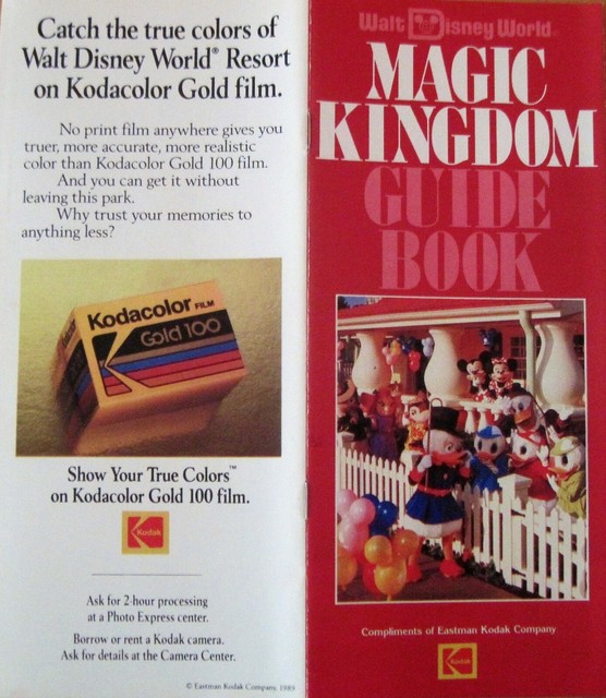 Vintage 1989 Magic Kingdom Guide Book Walt Disney World Maps Mickey's