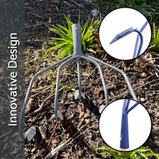 Cultivator 5 Prong Hand Soil Cultivator Scarifier Head Heavy-Duty Garden Tool