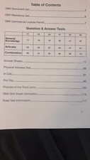 Class A CDL PERMIT TEST + Answer Sheets