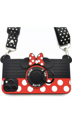 LG v60 Pro Case Minnie Mouse Phone Case 3D Cute Camera Design Soft Silicone Case