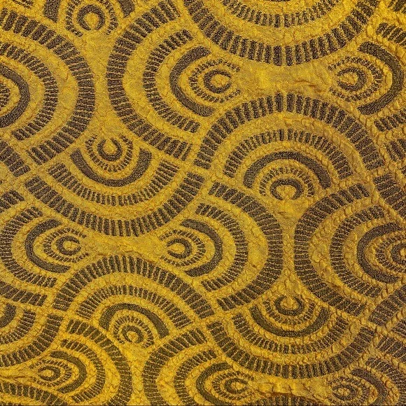 Lularoe Yellow Gold Fan Patterned Half Sleeve Kimono Cardigan Size S - Image 3 of 4