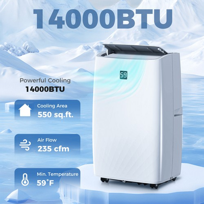 #ad 12000 BTU Portable Air Conditioner with Dehumidifier amp; Fan AC Unit $319.99