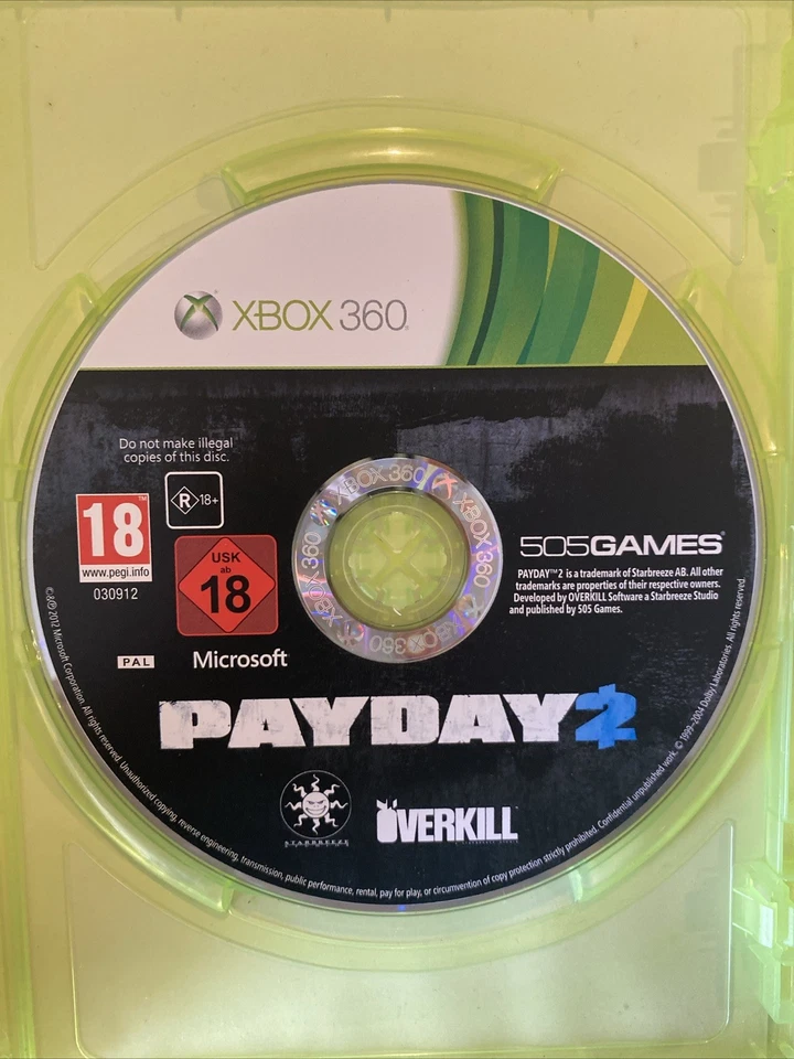 Payday 2 (Microsoft Xbox 360, 2013)  Compete With Manual - Image 2 of 4