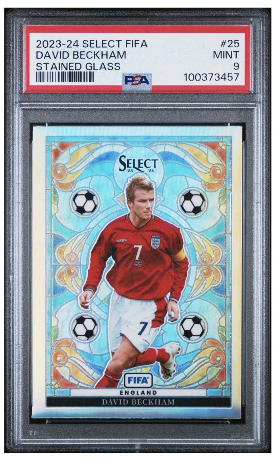 2023-24 Panini Select FIFA - Stained Glass David Beckham #25