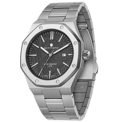 SAPPHERO Watches for Men Waterproof Men's Watch Stainless Steel Octagonal Dat...