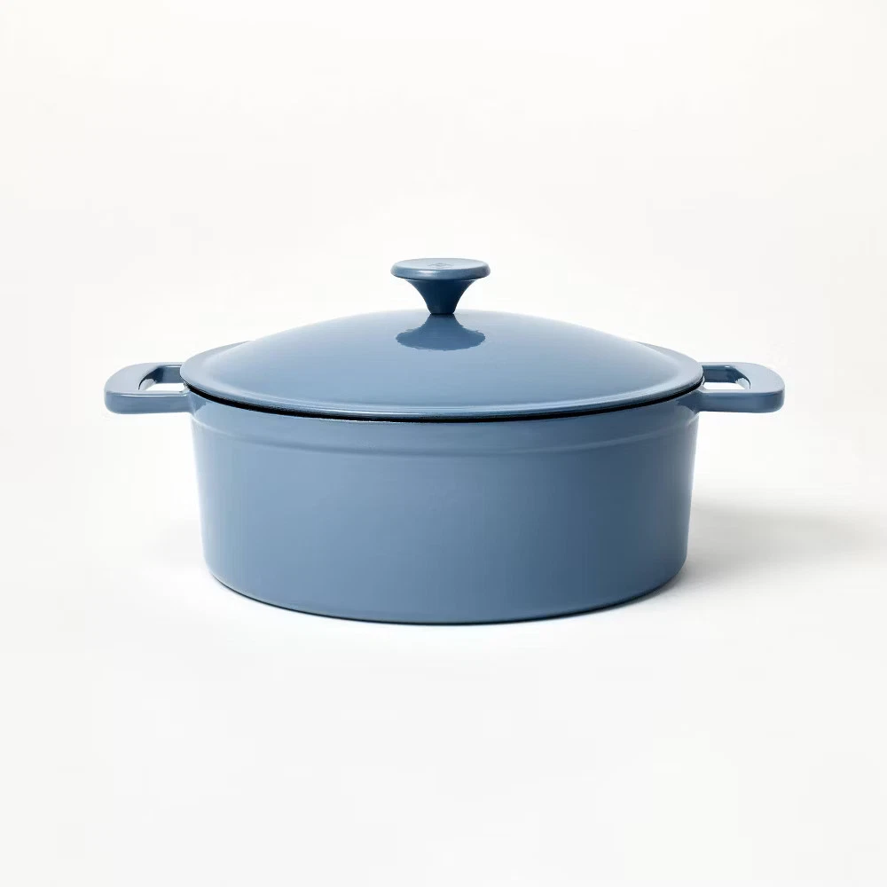 5.5qt Enamel Dutch Oven Blue - Figmint