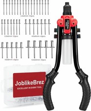 Profi Nietenzange Nietzange Set mit 210 Blindnieten (2,4&ndash;6,4 mm) | Gro&szlig;e 33 cm B