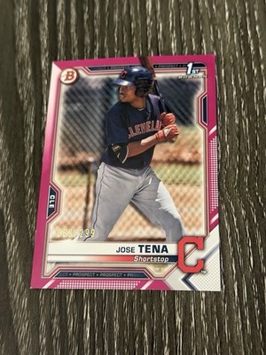 2021 Bowman Prospects Fuchsia Border /299 #BP-128 JOSE TENA Baseball Card