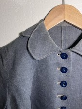 Vintage 1940s Handmacher Gray Skirt Suit Jacket Skirt Set