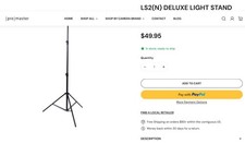 Promaster LS-2 N Deluxe Light Stand - Maximum Height 9' 2" - 9252