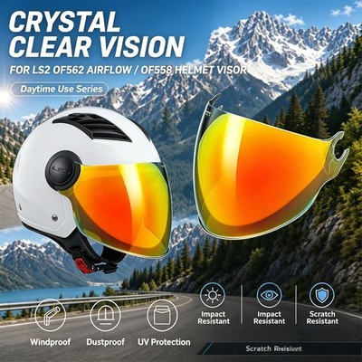Motorcycle Helmet For LS2 OF562 Airflow / OF558 Visor Tinted UV Anti-Scratch