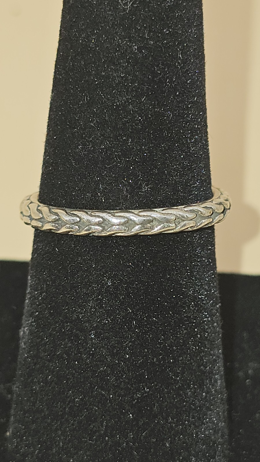 Stackable Sterling Silver. 925 Rope Design Band. … - image 1