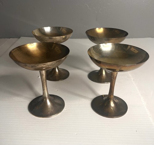4 Shreve & Co. (San Francisco) Sterling Silver Sherbets / Compotes .925 11.7 oz