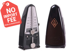 Wittner Taktell Piccolo Metronome: Black Mechanical Wind-up Timing Device