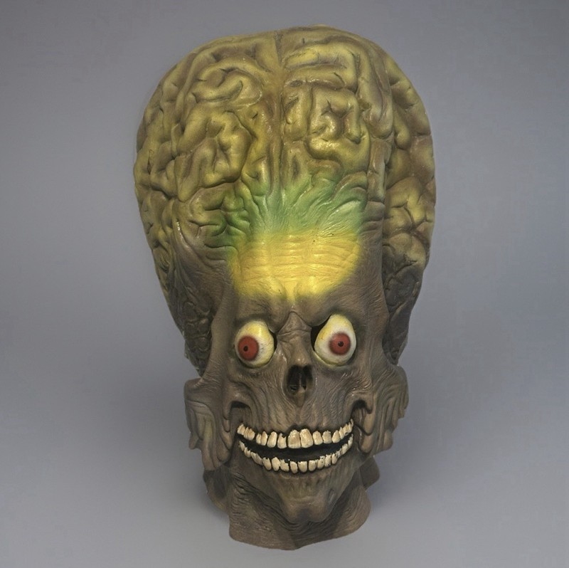 MARS ATTACKS - Large Martian Soldier Latex Mask - 1997 Cinema Secrets -Halloween