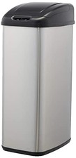 (TG. da 50 litri) Amazon Basics - Rettangolare Pattumiera in acciaio inox, autom