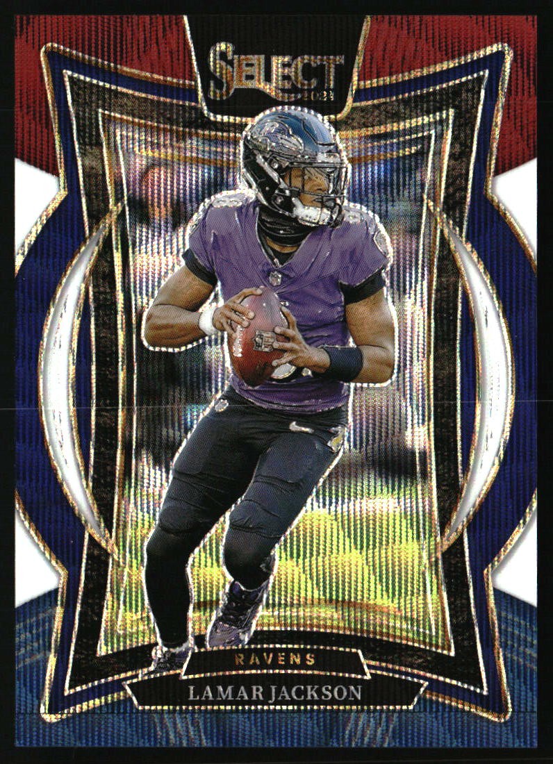 2024 Panini Select #35 Lamar Jackson Tri-Color Prizm #/299
