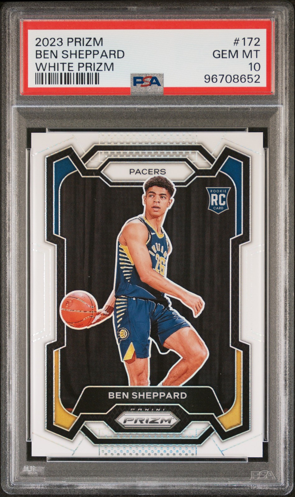2023 PANINI PRIZM WHITE PRIZM #172 BEN SHEPPARD 38/175 PSA 10
