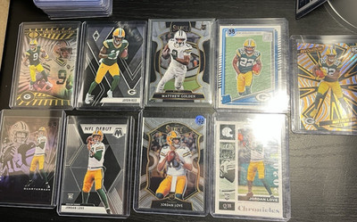 NFL Green Bay Packers Card Lot - 415 Cards Rookies Prizm Mosaic Score. Love RCs